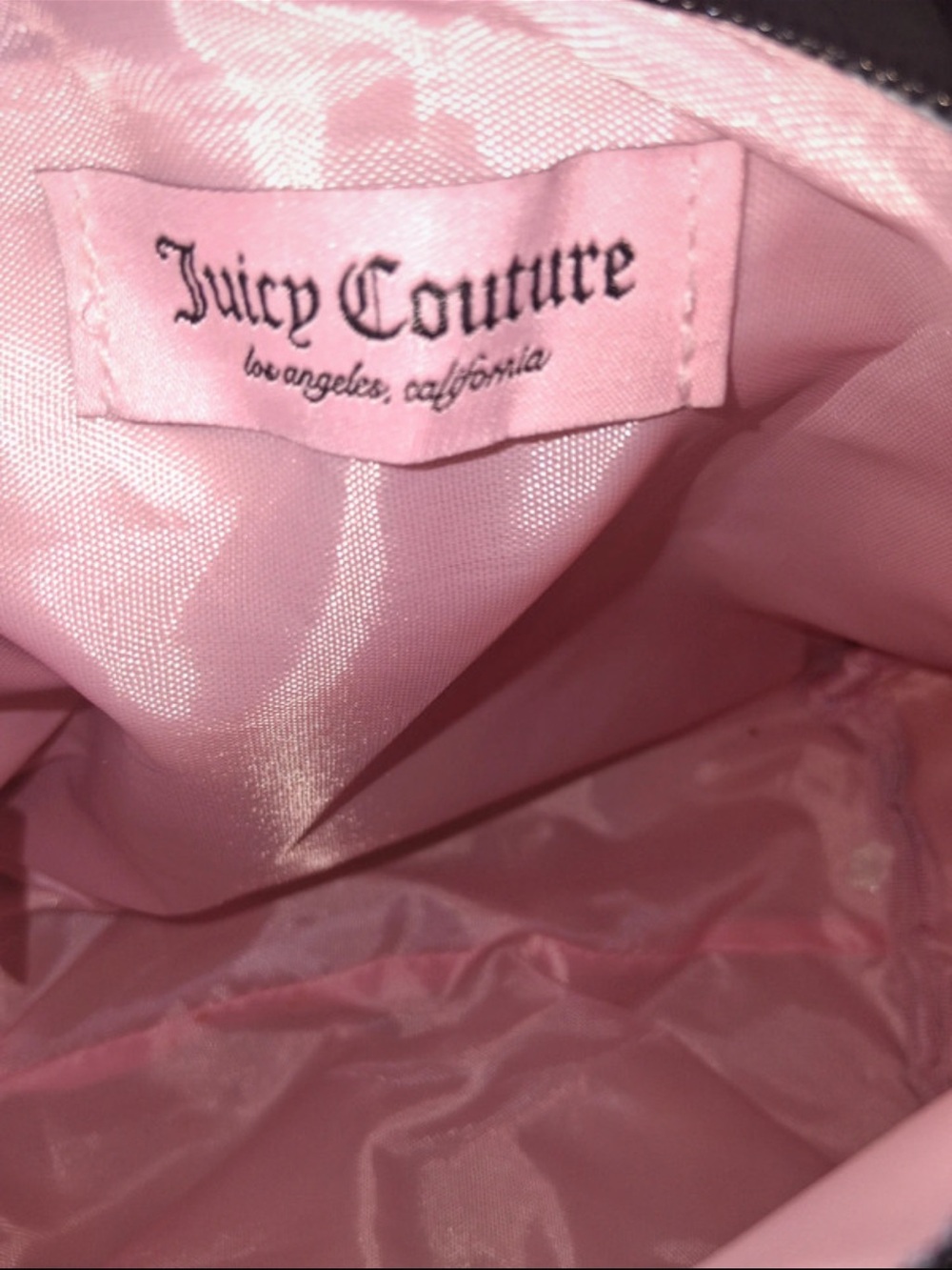 Juicy Couture Light Blue Denim Cosmetic Pouch with Pink Accent - Picture 5 of 5